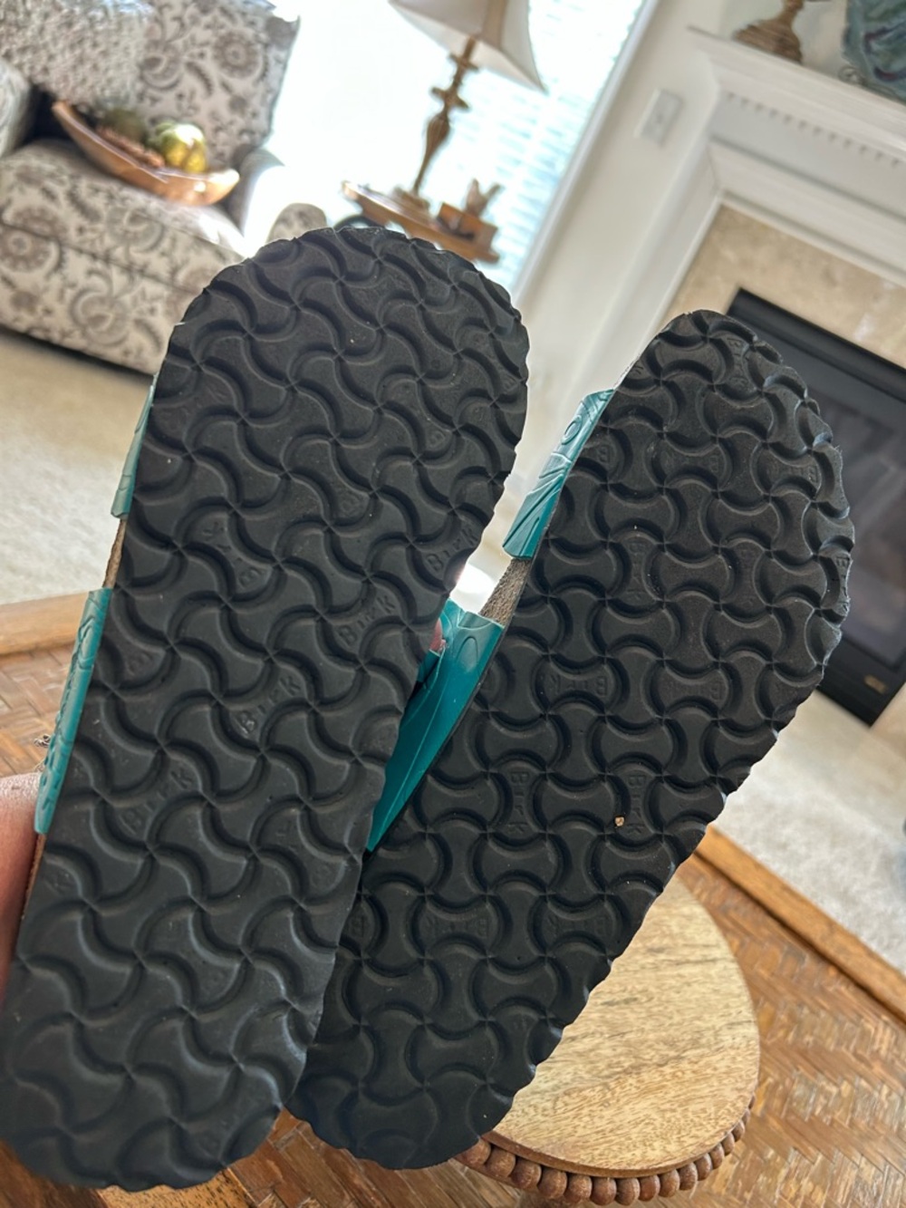 Birkenstock Birki Sea Blue/Turquoise Strappy Women's Sandals - Picture 8 of 10